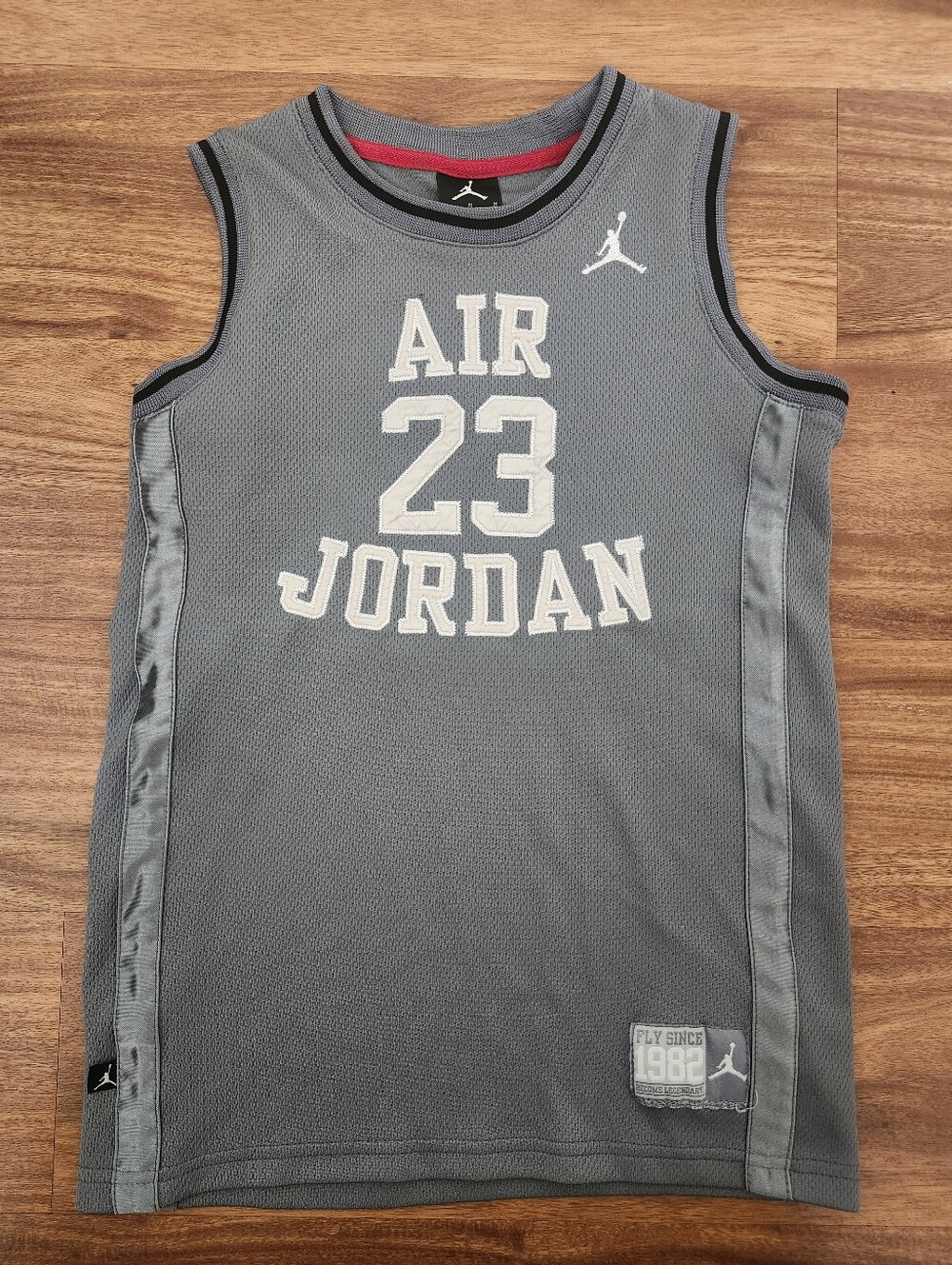 Jordan Gray AIR 23 Mesh Basketball Jersey for Kids
